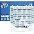 100 Count Disposable Toilet Bowl Wand Refills Prefilled with 2X Cleaning Solution, Compatible with Most Toilet Brush Handles,