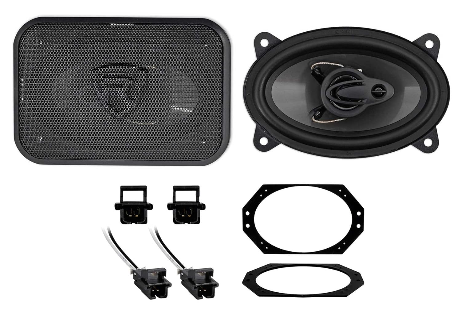 Rockville 4x6 Front Factory Speaker Replacement for 1997-2002 Jeep Wrangler TJ