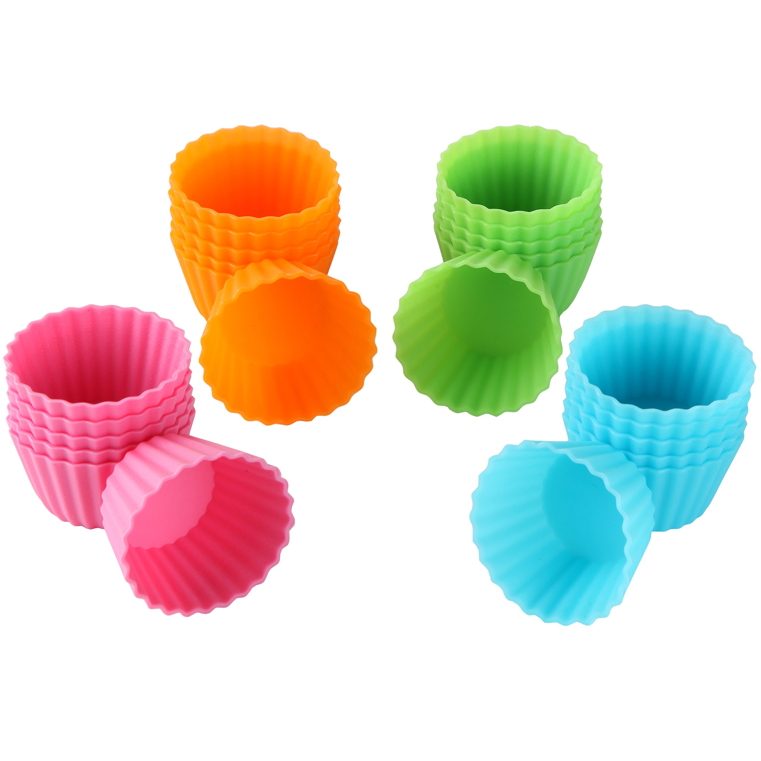 Bakerpan Silicone Mini Cupcake Holders, Mini Cupcake Liners, Pastry