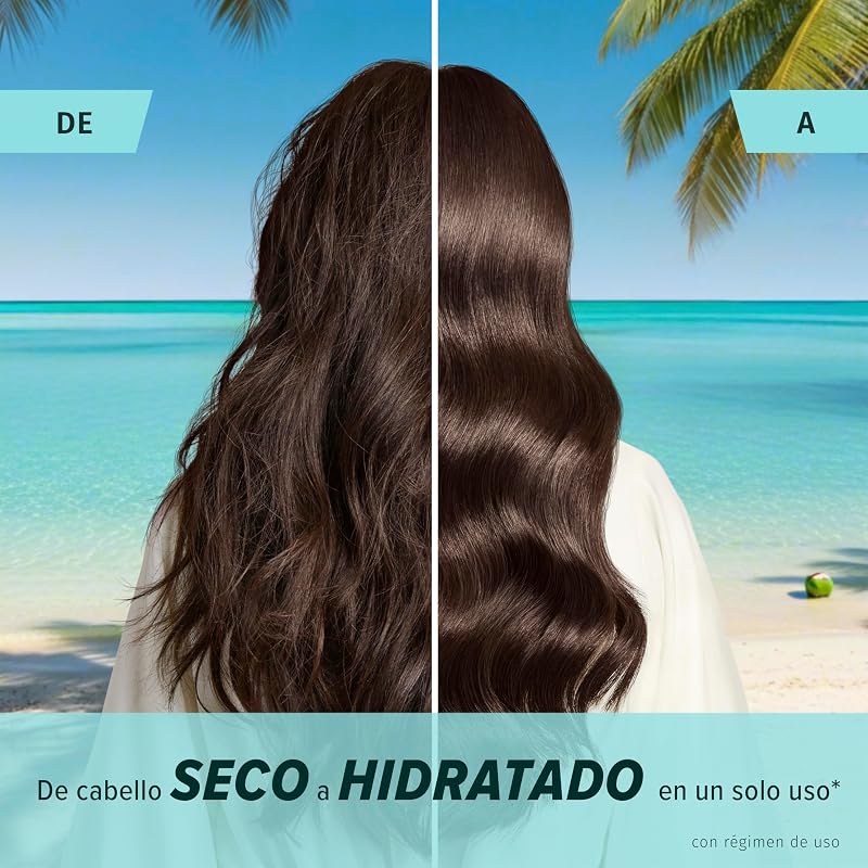 Champô Fiji 350ml, amaciador 250ml e Magic Serum sem enxaguamento 95ml de hidratação leve. Com extrato de coco. Para cabelo macio e sedoso
