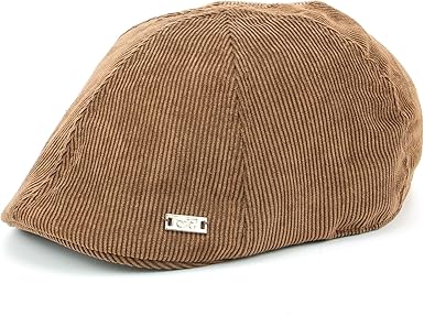 brown corduroy flat cap