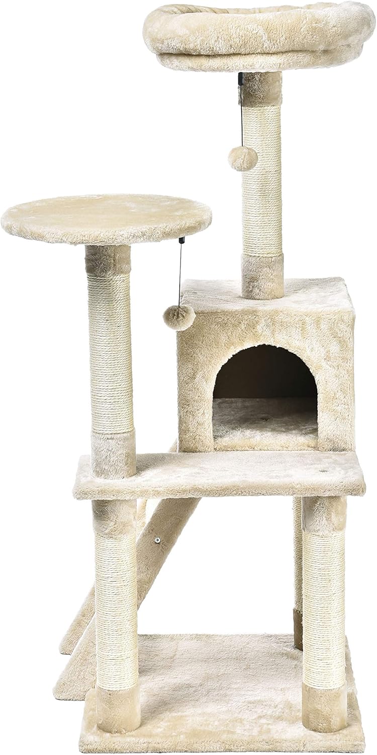 Amazon Basics Extra Large Cat Tree with Cave And Step Ladder 19 x 50