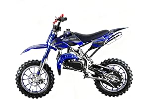 NAKTO 50cc Kids Dirt Bike,Dirt Bike for Kids,Gas Dirt Bikes with 2-Stoke,Off Road Motorcycle for kids 5-17 with Front/Rear Disc Brakes, Shock Absorption, Soft Seat Cushion