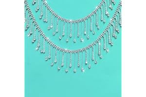 Yhsheen 2 Yards Rhinestone Trim Diamond Crystal Rhinestone Chain Sparkly Rhinestone Applique for Wedding Party Decoration & Bridal Costume Embellishment Clothing Accessories