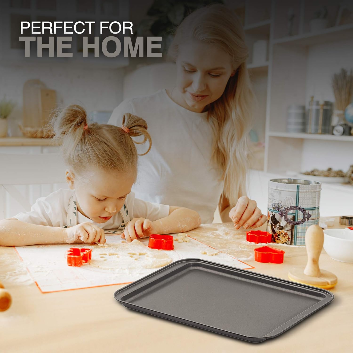 husMait 10x14 inch Non-Stick Baking Sheet - Superior Long-Lasting Cookie Pan: Kitchen & Dining