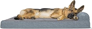 Furhaven Pet - Orthopedic Chaise Lounge, Full-Support Luxury Edition Sofa, Round Plush Calming Ball Dog Bed and More for Dogs and Cats - Multiple Styles, Colors, and Sizes
