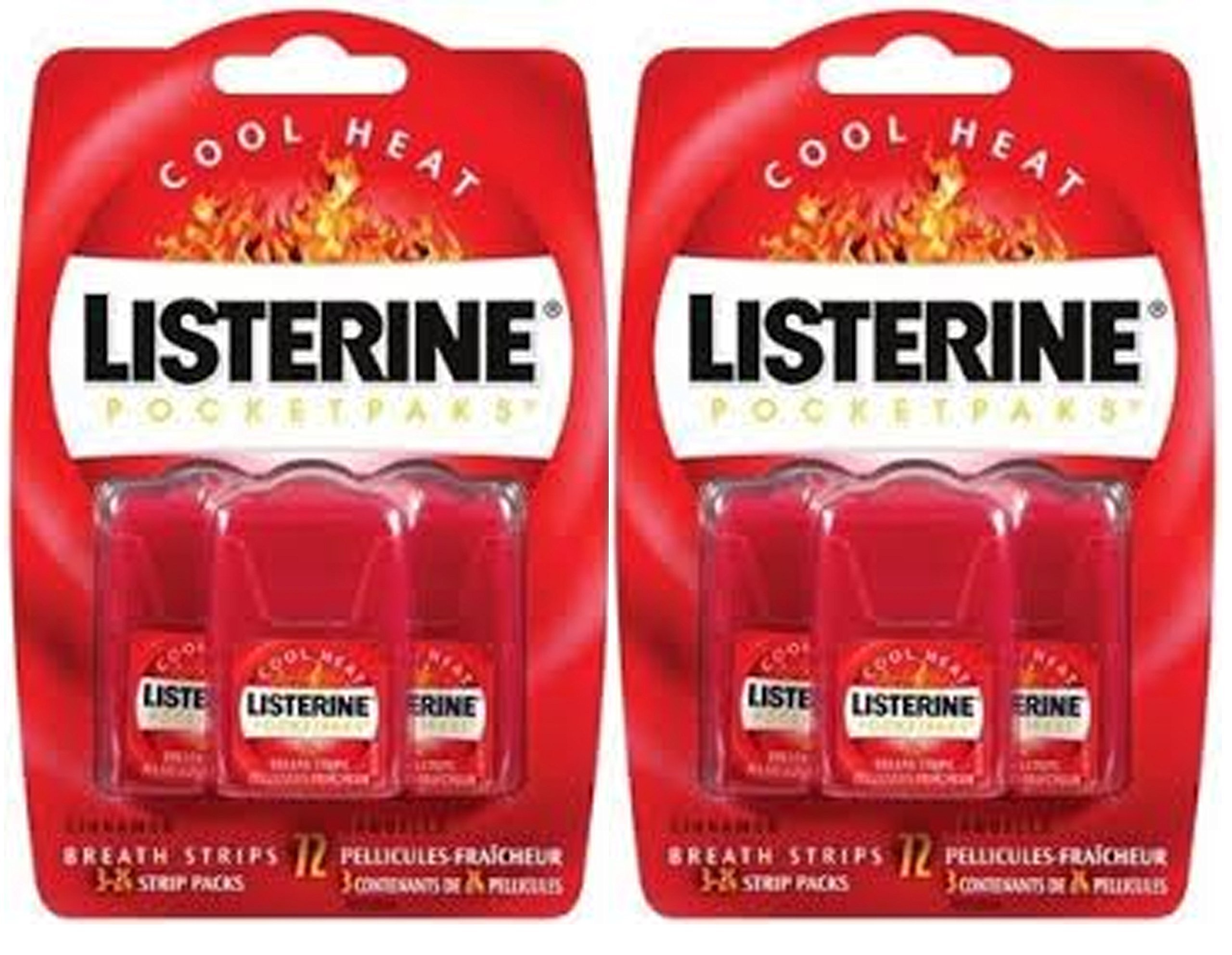 Listerine Pocketpaks, Cool Mint, 72 Count (Pack of 6