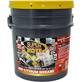Red and Tacky Lithium Grease Superkote 2000 | NLGI 2 | Lubricant Grease | Extreme Pressure | High Temperature | Heavy Duty | Industry | Construction | Automotive | Red Grease | 35 LB Pail
