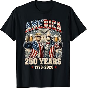 250 Years America Anniversary 250th Trump Washington Vintage T-Shirt