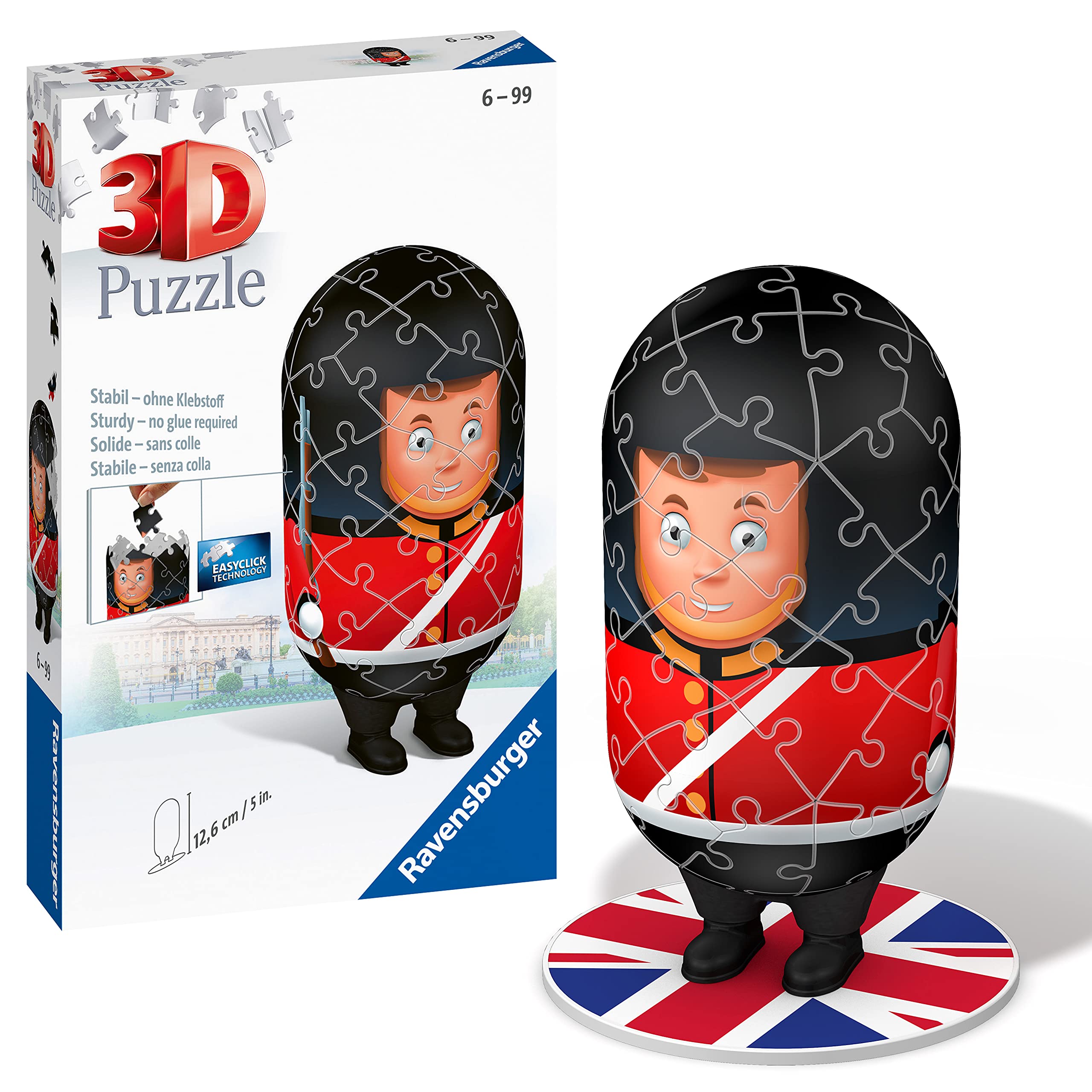 Ravensburger London Royal Guard Shaped 3D Jigsaw Puzzle for Kids Age 6 Years Up - 54 Pieces - No Glue Required