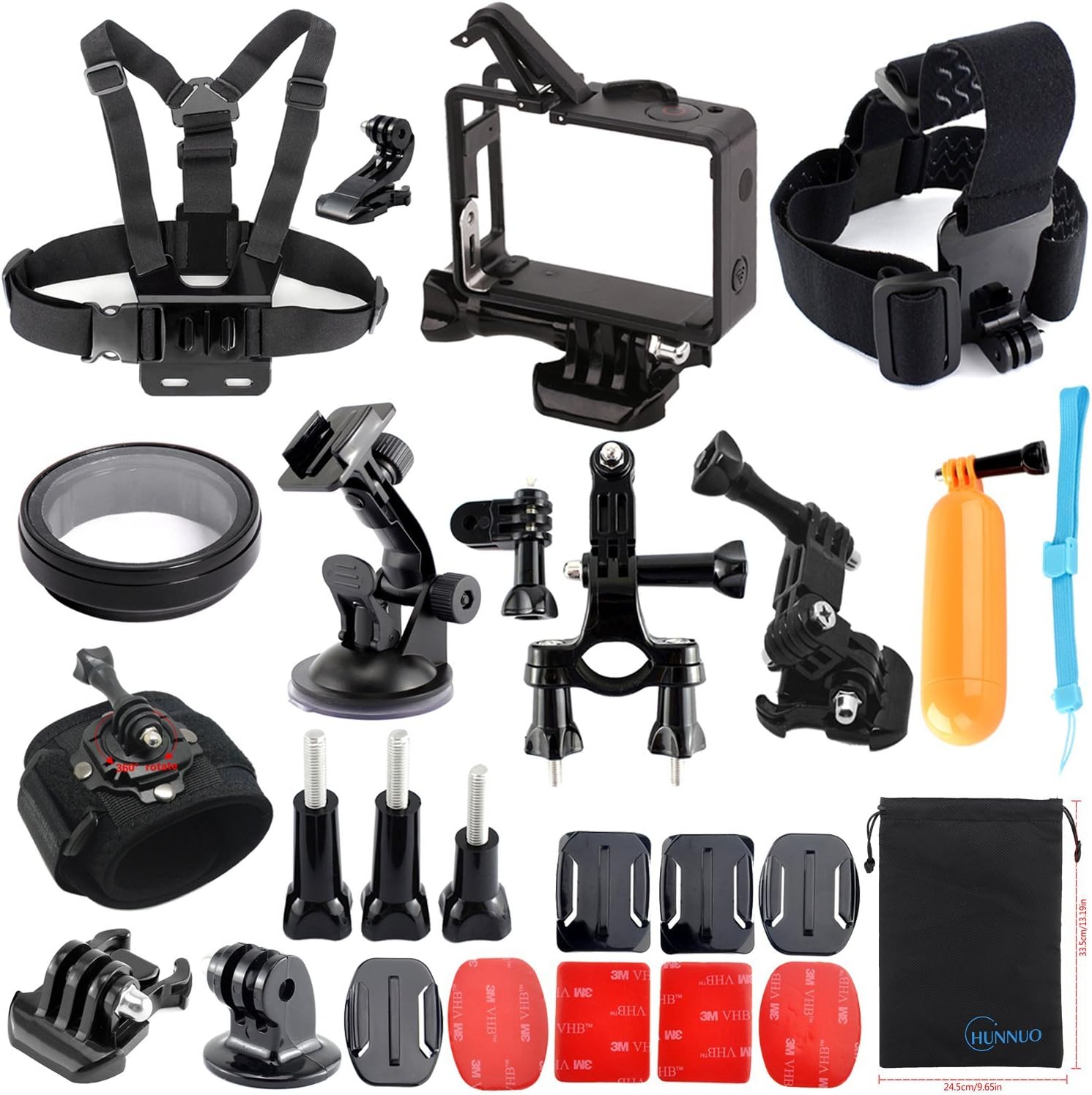 CHUNNUO Professional 24 in 1 Outdoor Sport Camera Accessories Bundle Kit
