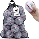Magicorange Foam Baseballs,6/20/40/60 Pack Practice Training Baseballs | With a Mesh Bag for Easy Transport,Unmarked Practice Baseball for Hitting, Soft Toss, Batting, Fielding,Pitching