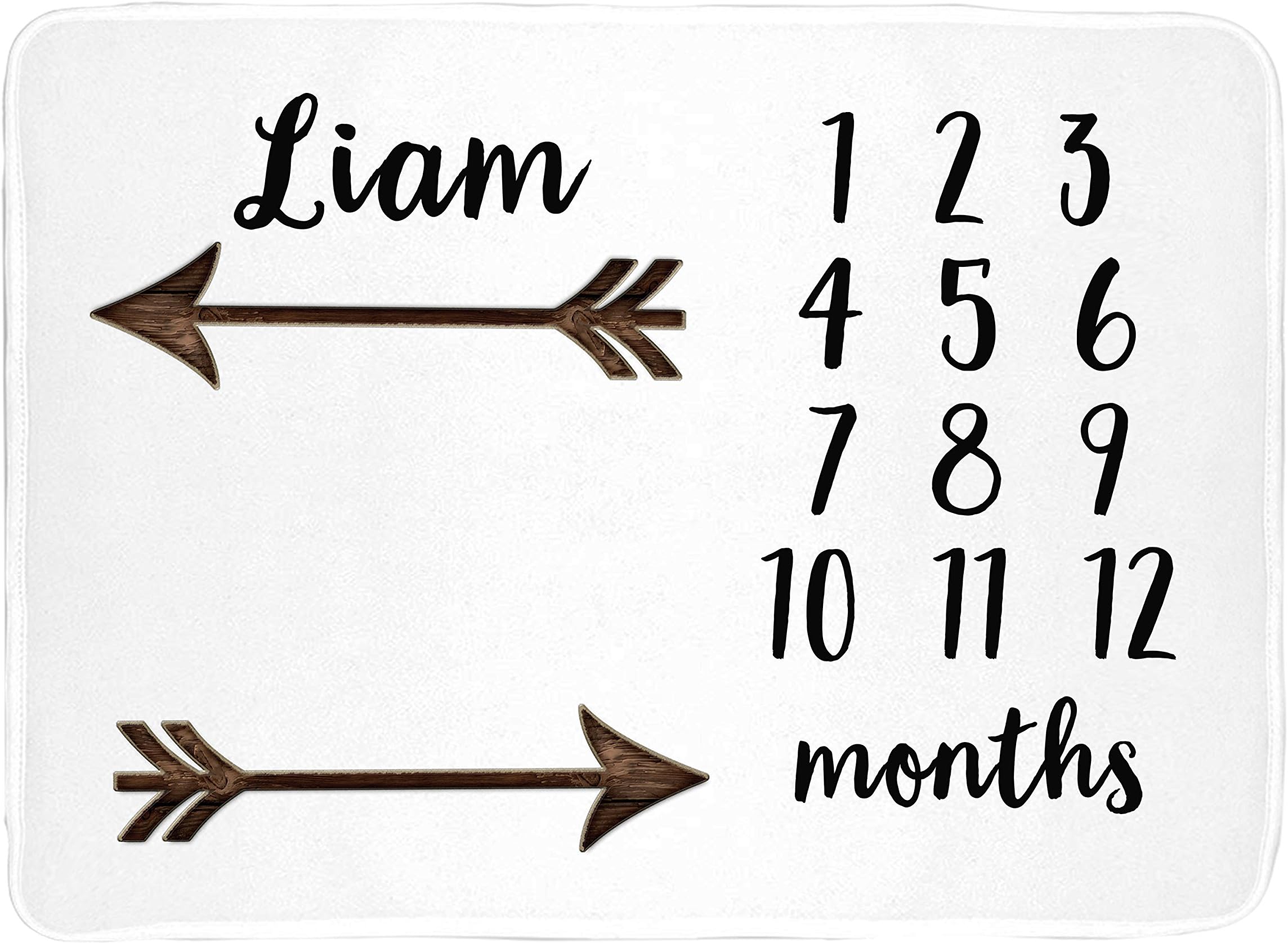 Milestone Blanket - Personalized Months Blanket - Growth Blanket For Boy - Baby Blanket for Boy - Months Weeks Personalized - Baby Name 30"x40" Blanket