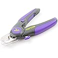 Hertzko Dog Nail Clippers with LED Light for Large & Medium Dogs - Violet Cat Nail Clipper with Replacement Blade & Nail File