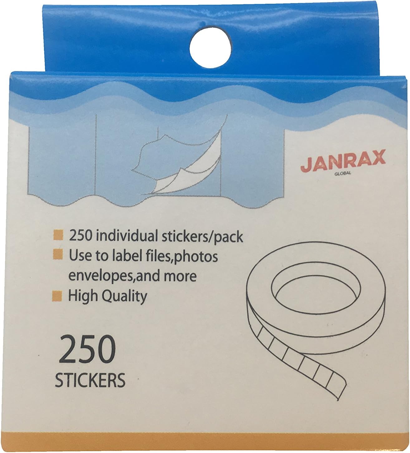Pack of 250 Janrax Mounting Squares - Double Sided Stickers, White - Image 3