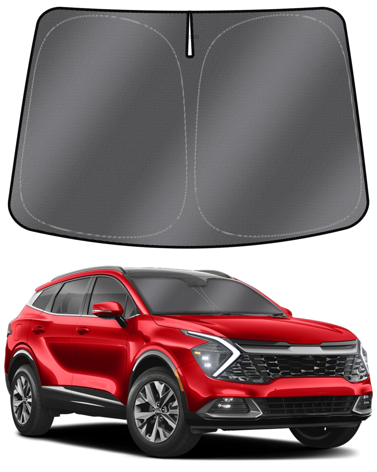 Photo 1 of Mixsuper Liner Windshield Sun Shade for Kia Sportage 2023 2024 2025 2026 Windshield Sunshades Front Window Sun Shades Cover for Sportage Accessories Foldable Sun Visor Keep Cool Block UV Heat