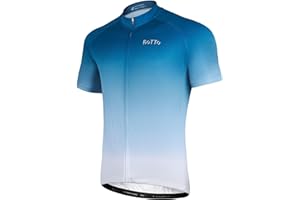 ROTTO Cycling Jersey Mens Bike Shirt Short Sleeve Gradient Color Series