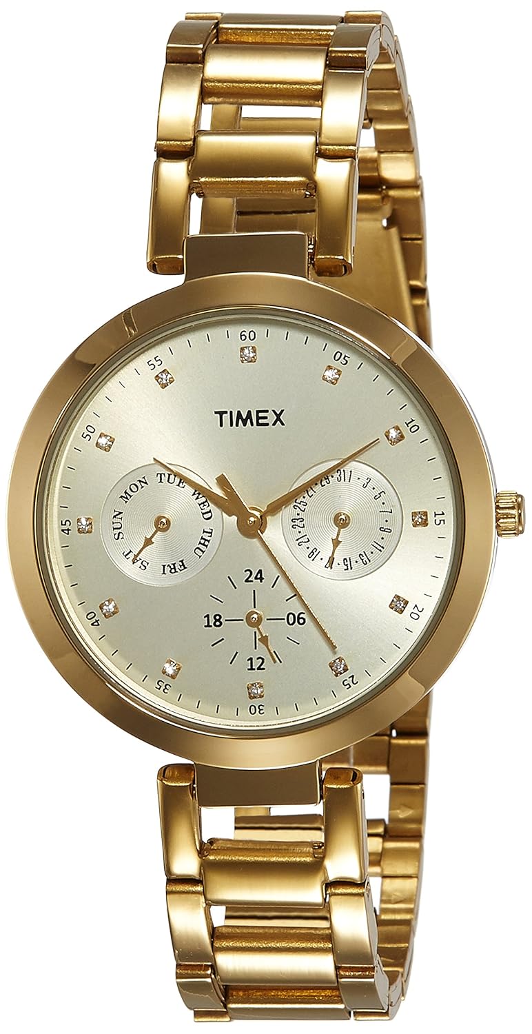 Buy TIMEX Fashion Analog Gold Dial Women's WatchTW000X208 at Amazon.in