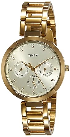 Fashion Analog Gold Dial Women's Watch-TW000X208