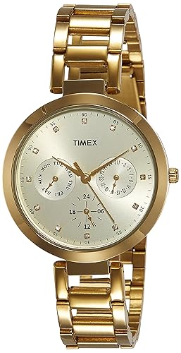 Fashion Analog Gold Dial Womens Watch-TW000X208