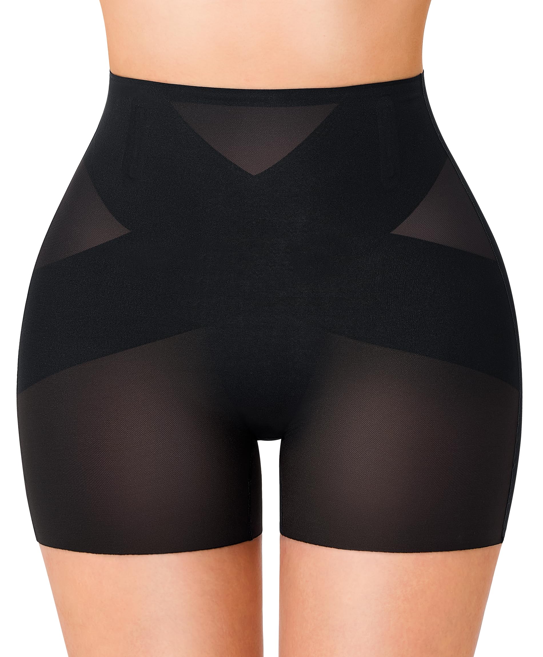 Gotoly Shapewear voor dames, sterk buikweg, body shaper met beenshorts, bodysuit, figurformend, afvallen, shaping jumpsuit, naadloos, vormend, miederbody, verstelbare schouderband, beige, S