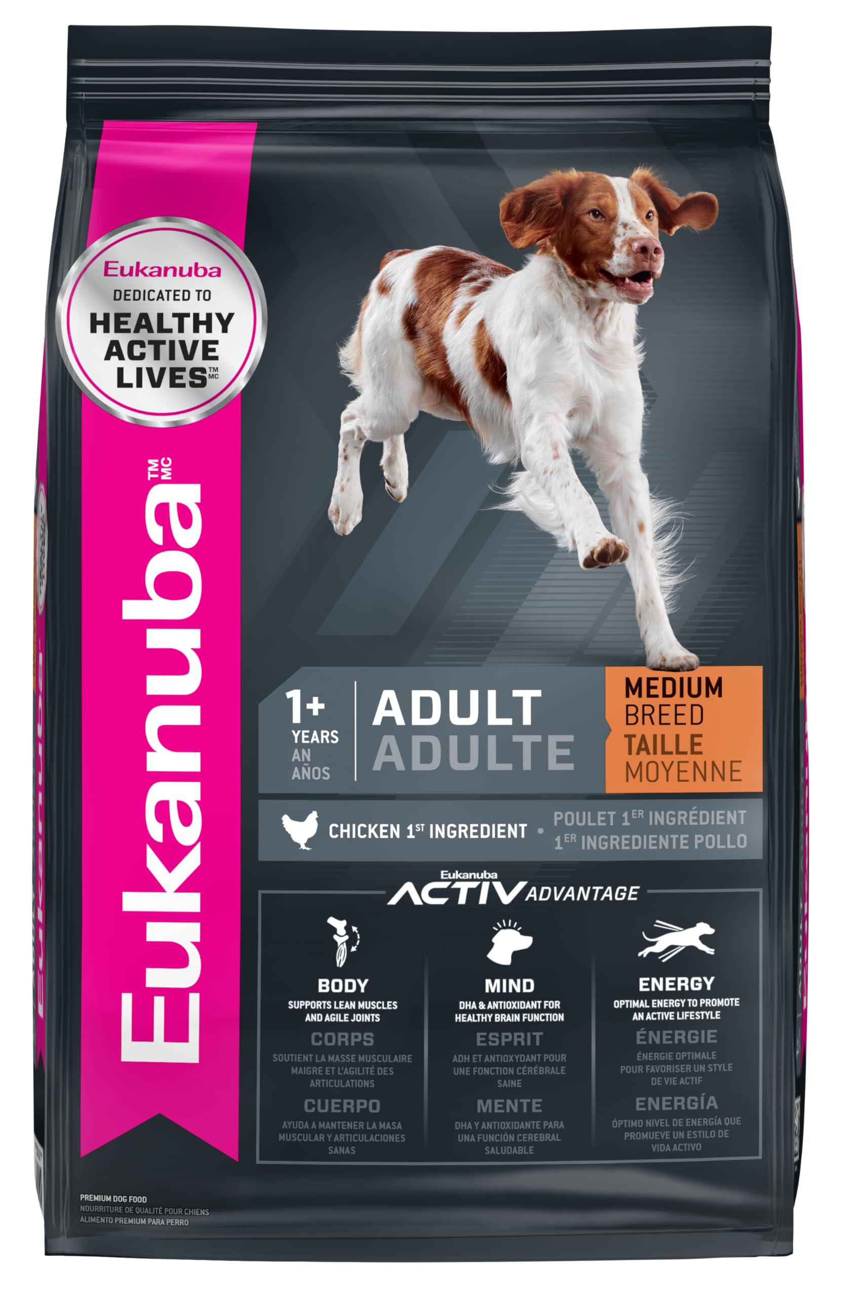 Eukanuba Adult Medium Breed Dry Dog Food, 4.5 lb Bag 