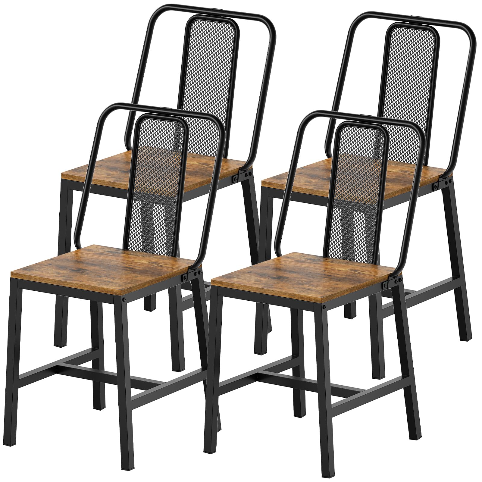 yatiney dining chairs set of 4, wooden kitchen chairs, farmhouse dining chairs with back support, fo