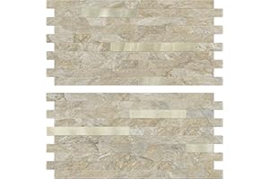 V-MOZZA Peel and Stick Backsplash, 20-Sheet Peel and Stick Tiles 12.1" x 5.9" Stick on Backsplash PVC Wall Tile for Kitchen Fireplace