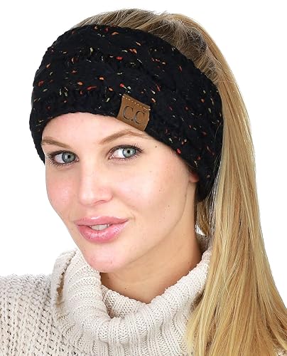 Soft Stretch Winter Warm Cable Knit Fuzzy Lined Ear Warmer
