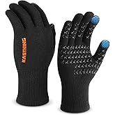 KastKing HydroFlex Waterproof Fishing Gloves, Touchscreen Compatible, Non-Slip Palm, 4-Way Stretch, Extended Cuff for Winter & Ice Fishing, Kayak, Boating, Unisex