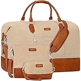 Weekender Bag for Women, Travel Duffel Bag Carry On Overnight Bag with Shoe Compartment Large Nylon Travel Weekend Tote Bag