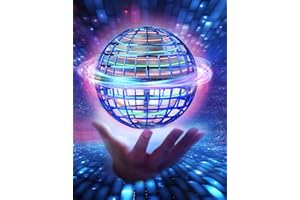 VRAINITO Galaxy Ball, 2024 Upgraded Hand-Controlled Flying Orb Ball Toy for Kids, Boomerang Ball Fly Fidget Spinner, Cosmic Globe 360°Rotating Spinning Hover Ball Indoor Outdoor Flying Spinner Mini (Blue)