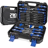 Prostormer Magnetic Screwdriver Set, 79-Piece Multi-Purpose Slotted/Phillips Screwdriver Kit with Precision Screwdrivers, Allen Wrench Set and Screwdriver Bits for DIY and Repair Works