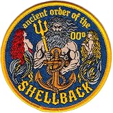Popular Patch Shellback-Ancient Order Patch - Multicolored Round Design, 4" x 4" - Embroidered Tribute to Naval Tradition and Crossing the Equator, Ideal for Collectors and Veterans
