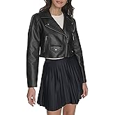 Levi's womens Cropped Faux Leather Moto Jacket