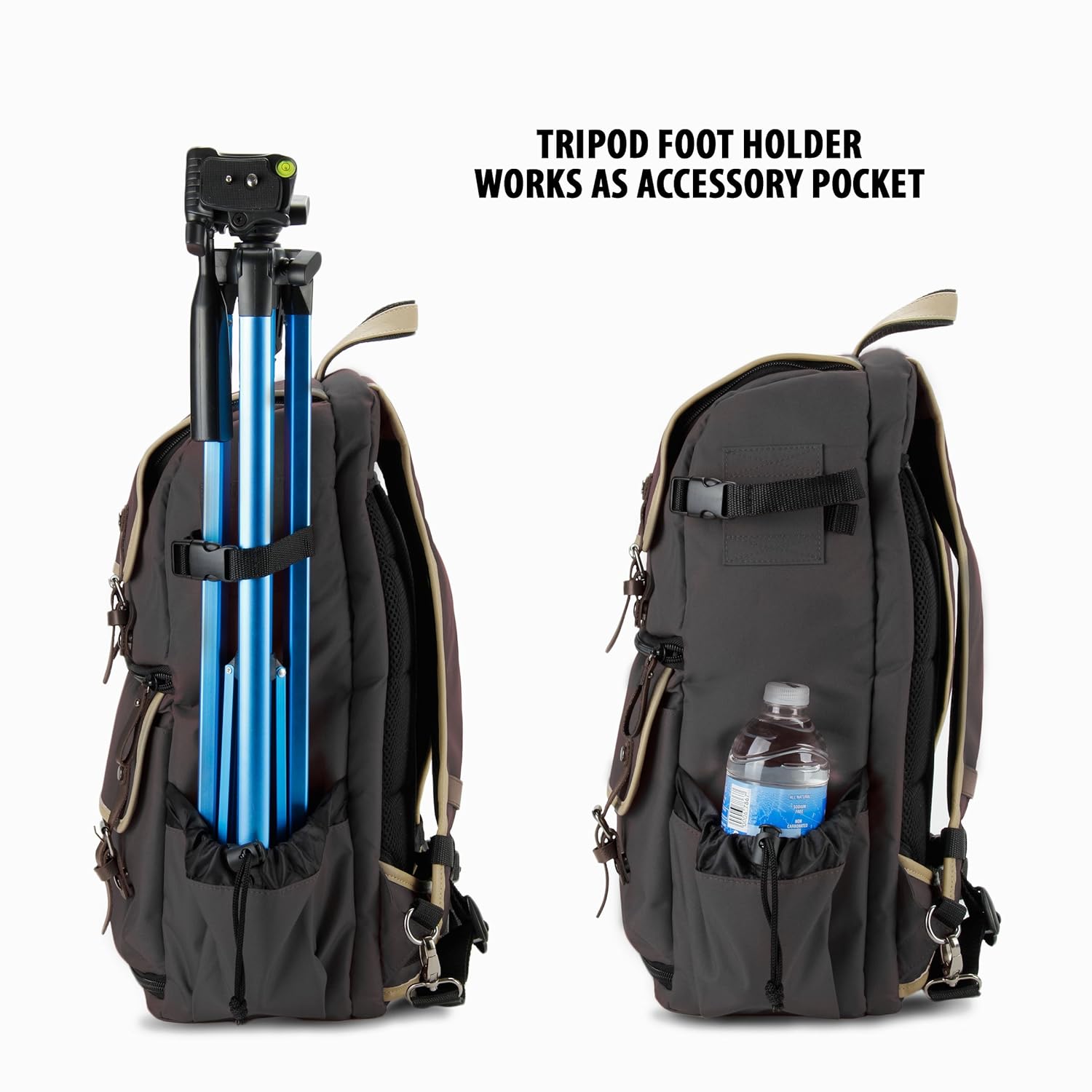 GOgroove Fullsize DSLR Camera Backpack Case (Grey) for