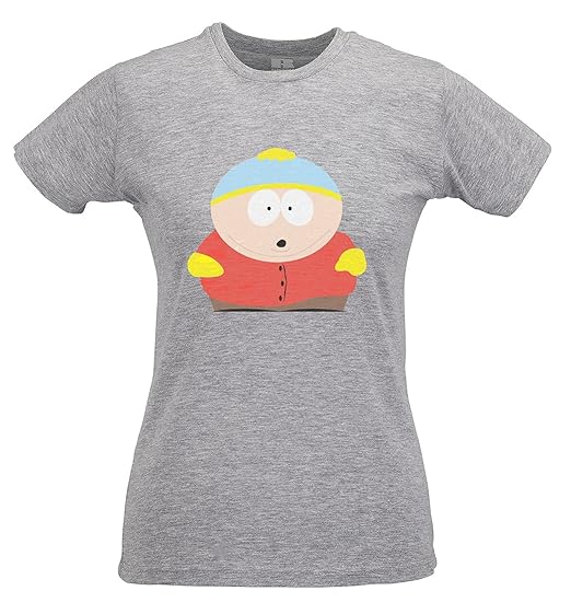 LaMAGLIERIA Damen-T-Shirt Slim South Park Eric Cartman - T-Shirt 100% Baumwolle Ring Spun