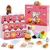 Air Dry Clay Kit - Food Toy Theme, Modeling Clay for Kids, DIY Model Magic Clay with Tools and Tutorials, 12 Boxes Molding Cl
