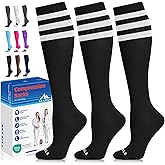 NEWZILL Medical Compression Socks for Women & Men, 20-30 mmHg Knee-High Support for Circulation, All-Day Comfort for Work Travel Running Cycling and Fitness
