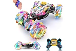 MAXKES Gesture Sensing Remote Control Stunt Car - Boys Toys Age 6-8-12, 4WD Hand Controlled RC Twist Car with Light & Music, Cool Birthday Presents and Ideas Gifts for Boys Kids Age 7 9 10 11 12 Years Old