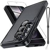 RMOCR for Samsung Galaxy S26 Case,Military Grade Phone Cover, Black Matte | with Screen Protector+Camera Lens Cover+Wrist Lanyard Strap,Heavy Duty Shockproof Case for Samsung S26