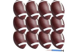 jiaonun Youth Size 6/Official Size 9 Footballs Bulk, Inflatable with Pump for Youth, Junior, Adult, College, High School, Regulation Size Football, American Football, Composite Leather Football