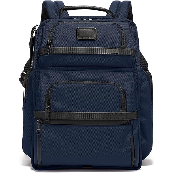 Amazon.com | Tumi Mens Navigation Backpack Navy Coated Canvas One