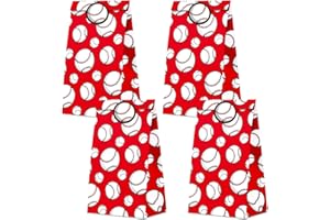 BCHOCKS Baseball Bag, Baseball Print Paper Candy Bags for Baseball Party Supplies Party Decorations- Baseball Party Bags Party Favor Goody Treat Candy Gift Bags for Kids Adults Birthday Party Decor- 30 PCS