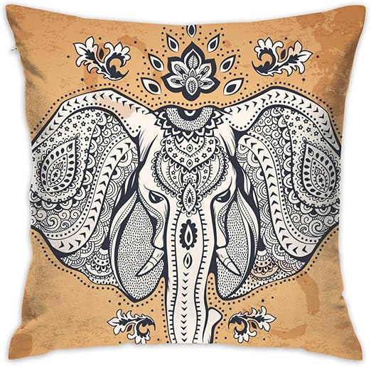 Amazon Com Eante Throw Pillow Cover Indian Elephant Decorative