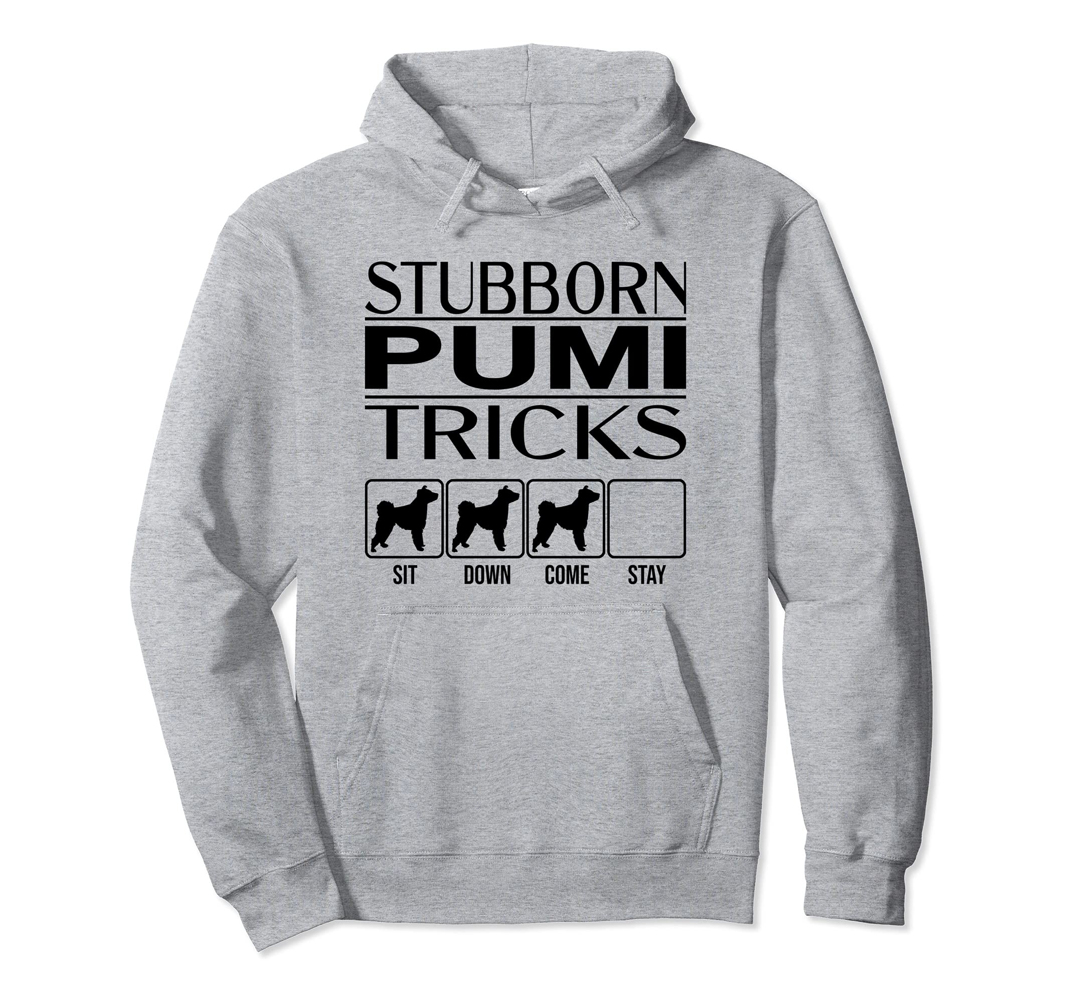 Stubborn Dog Tricks, funny dog gift idea, Funny Pumi Pullover Hoodie — image 1