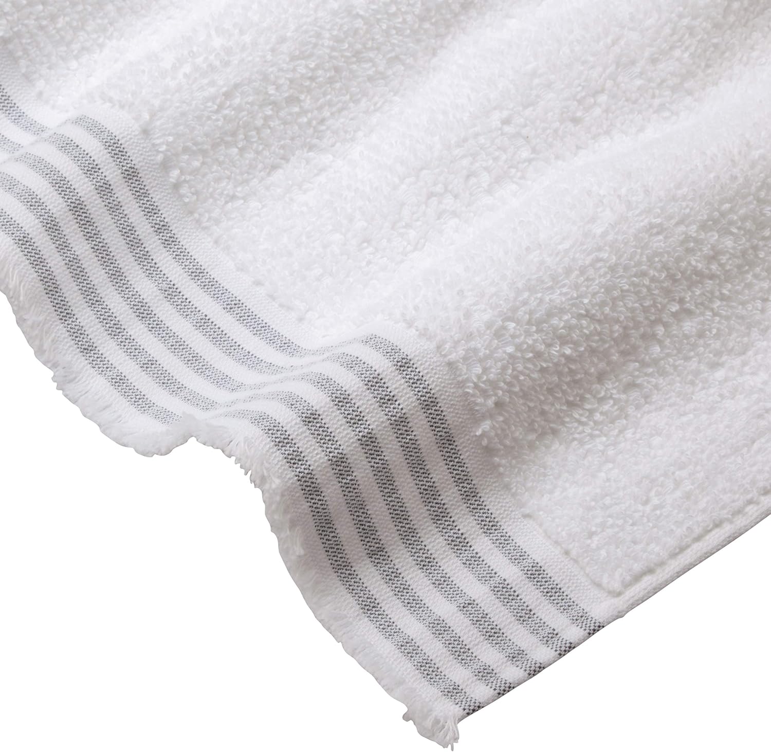  Brand – Stone & Beam Casual Sleek 100% Cotton Striped Bath Towel, Hand Towel, and Washcloth, Indigo: Home & Kitchen