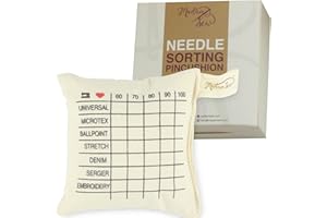 Madam Sew Needle Sorting Pin Cushion – Sewing Pin Holder Pincushion Organizes Sewing Machine Needles for Fast, Easy Identification – Sorts 5 Sizes and 7 Types of Quilting and Embroidery Needles