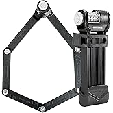 Kryptonite Keeper 585 Folding Combo Bike Lock, 4-Digit Resettable, 85cm | Compact 3mm hardened steel links for e-bikes, scooters &amp; road bikes. Features frame mount and anti-theft protection offer