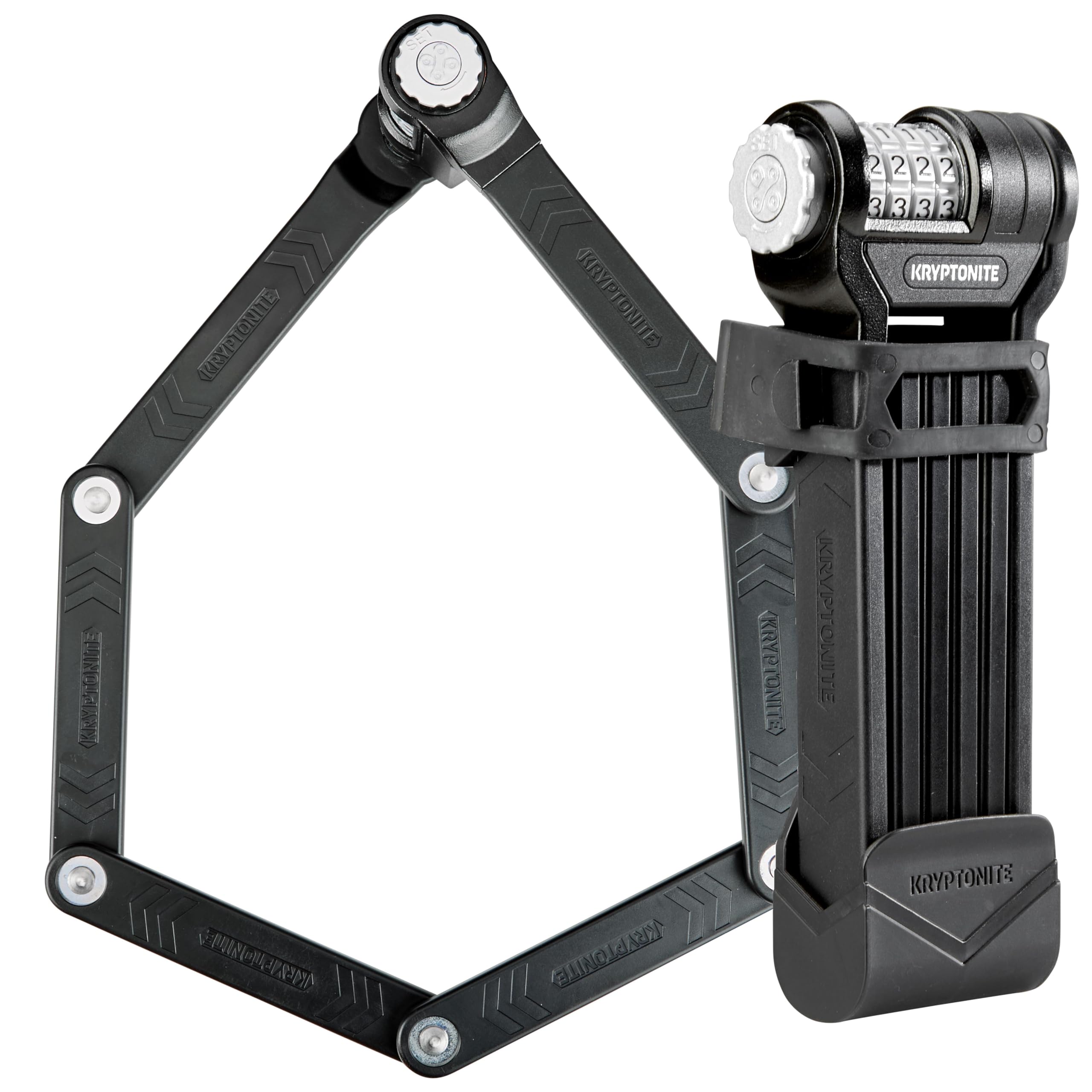 Kryptonite Keeper 585 Folding Combo Bike Lock, Compact High Security Anti-Theft Foldable Bicycle Lock with 4-Digit Resettable Combination and Mount for E-Bikes Scooter Road Mountain Bikes, 85cm(33 in)